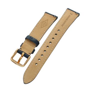 Skórzany pasek do zegarka Fossil ES5405 w kolorze niebieskim. Szerokość mocowania 16 mm, prosty koniec – pasuje także do innych zegarków o szerokości 16 mm z prostym zakończeniem paska. Idealny do wymiany i 22.jpg